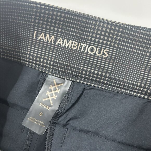 Rhone Double Bonded Trousers Pants Women’s Size 0 Taupe Glen Plaid Kick Flare - Picture 3 of 11